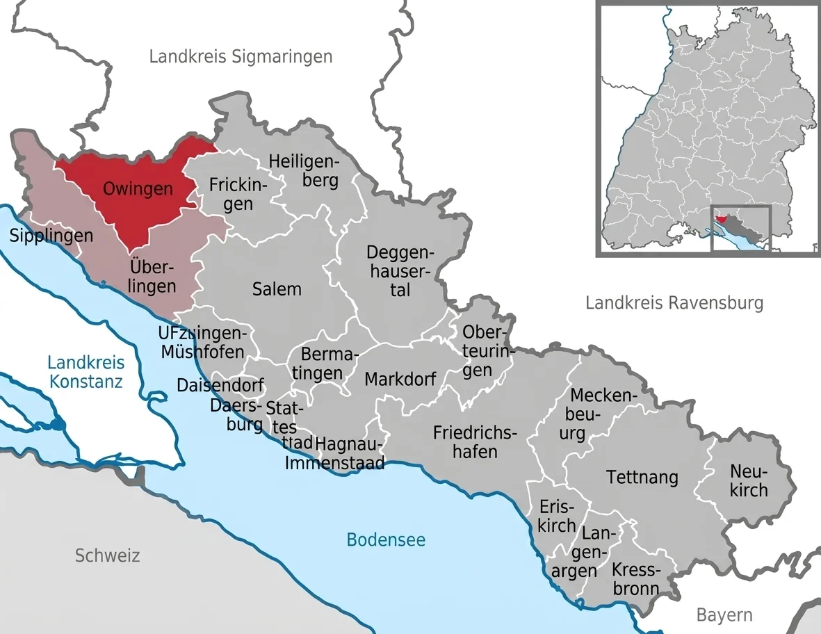 Area of operation Owingen map